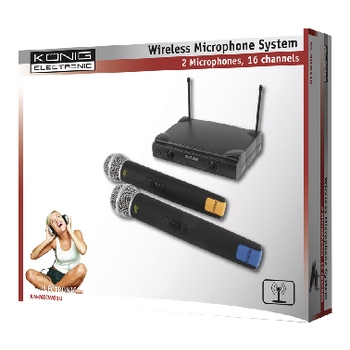 KN-MICW610 Draadloos microfoonsysteem met twee microfoons Verpakking foto